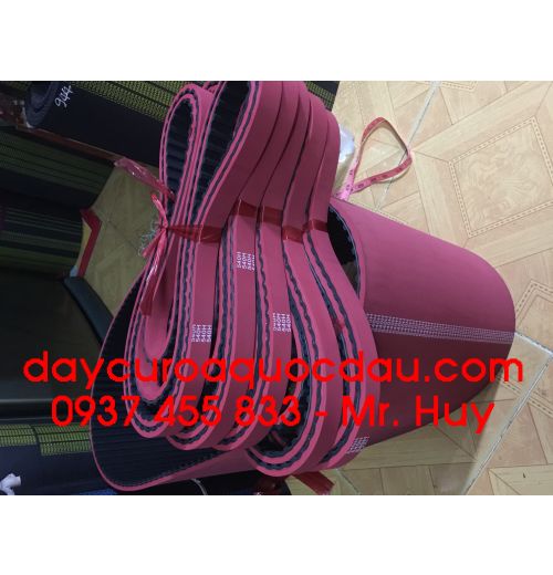 Dây đai răng cao su đỏ 540H +5T đúc 