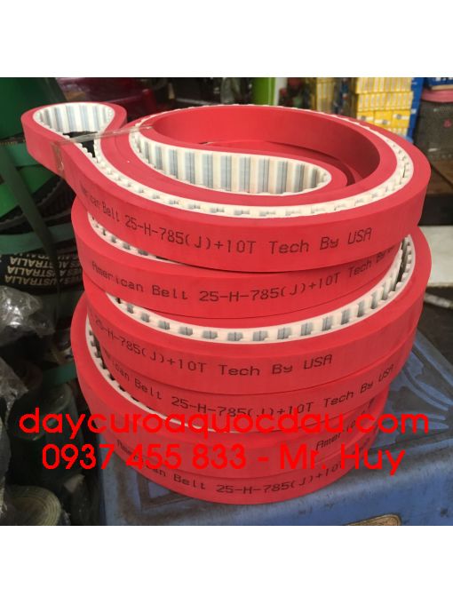 Dây curoa PU đắp cao su đỏ 785H 