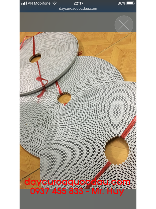 Dây đai răng Pu ghế massage 